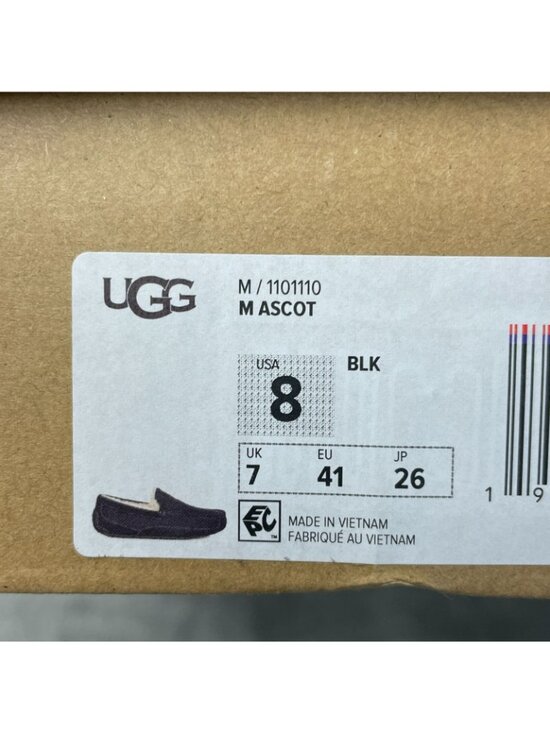 UGG Men\'s 8 Black Suede Moccasin Slippers With Shearling Lining Cozy S171 main image 3